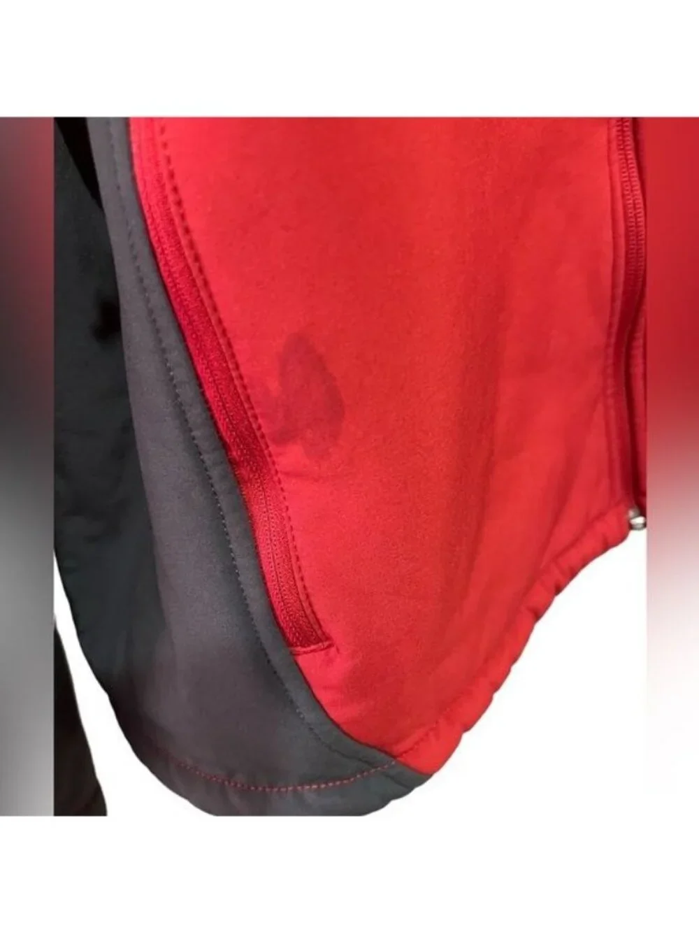 The North Face Men’s Jacket Size XXL Soft Shell Red with Gray Detail Windwall